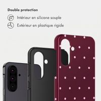 Selencia Coque arrière Vivid Samsung Galaxy A36 / A56 - Happy Dots Burgundy