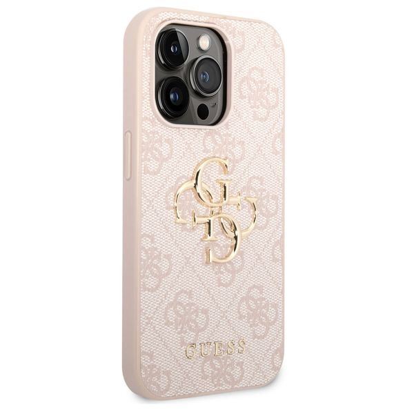 Guess Coque 4G Metal Logo Backcover iPhone 15 Pro - Rose