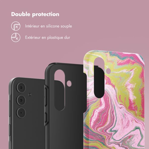 Selencia Coque arrière Vivid Samsung Galaxy A55 - Marble Pink