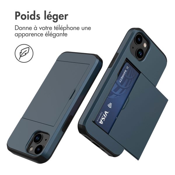 imoshion Coque arrière avec porte-cartes Apple iPhone 14 - Bleu foncé