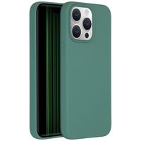 Accezz Coque Liquid Silicone iPhone 15 Pro Max - Vert foncé