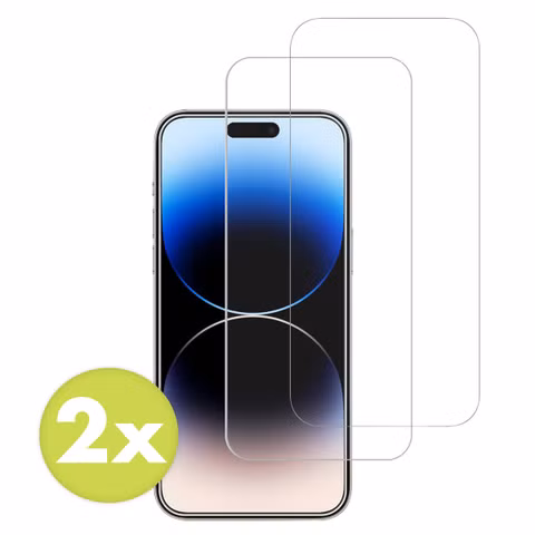 Accezz Protection d'écran en verre trempé 2-pack Apple iPhone 15 / 15 Pro / 16