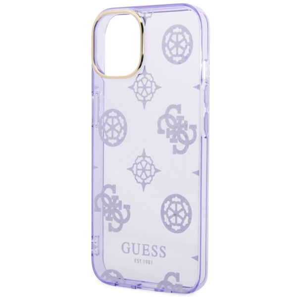 Guess Coque Peony Glitter iPhone 14 - Violet