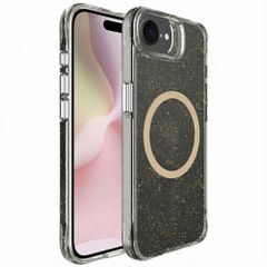 imoshion Coque arrière transparente Pailletée avec MagSafe Apple iPhone 16e - Doré