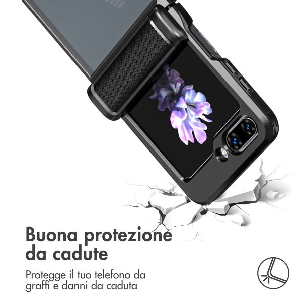 imoshion Coque arrière Rugged Clear Samsung Galaxy Z Flip 5 - Noir