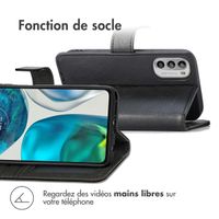 imoshion Étui de téléphone portefeuille Luxe Motorola Moto G52 / G82 - Noir