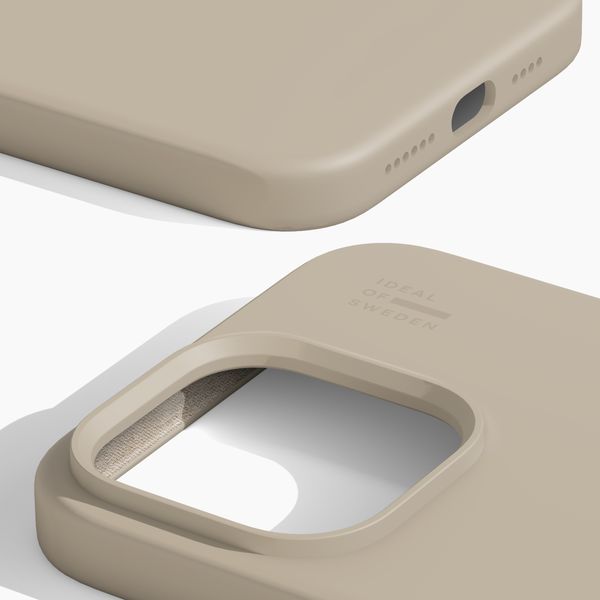 iDeal of Sweden Coque en silicone avec MagSafe Apple iPhone 14 Pro - Beige