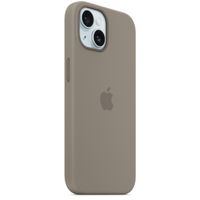 Apple Coque en silicone MagSafe iPhone 15 - Clay