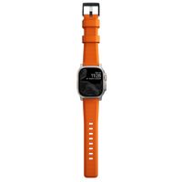 Nomad Bracelet robuste FKM Apple Watch Series 1 t/m 11 / SE / Ultra (44/45/46/49 mm) - Argent / Orange