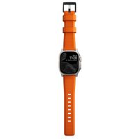 Nomad Bracelet robuste FKM Apple Watch Series 1 á 10 / SE / Ultra (2) (44/45/46/49 mm) - Argent/Orange