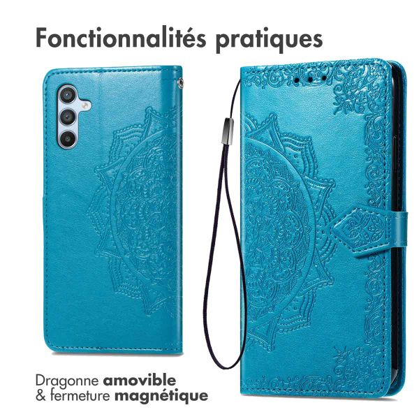 imoshion Etui de télephone Mandala Samsung Galaxy A34 (5G) - Turquoise