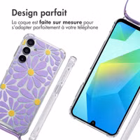 imoshion Coque Design avec cordon Samsung Galaxy A16 - Tropical Violet Flowers Connect