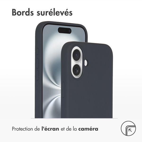 Accezz Coque Liquid Silicone avec MagSafe Apple iPhone 16 Plus - Bleu foncé