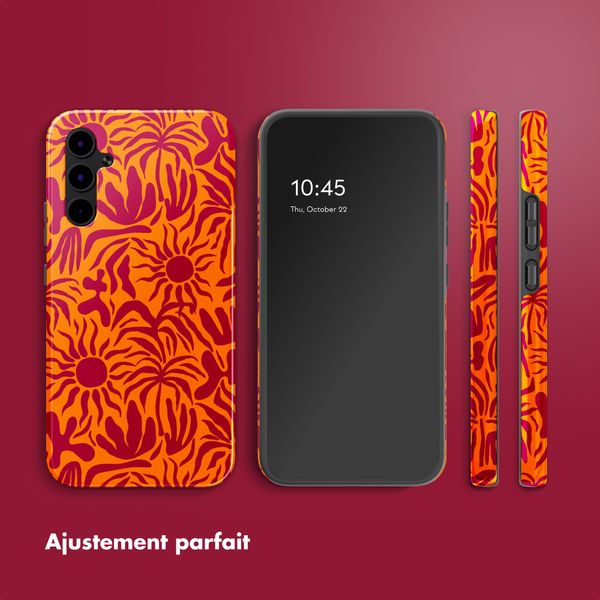 Selencia Coque arrière Vivid Samsung Galaxy A34 (5G) - Tropical Vibes Apricot