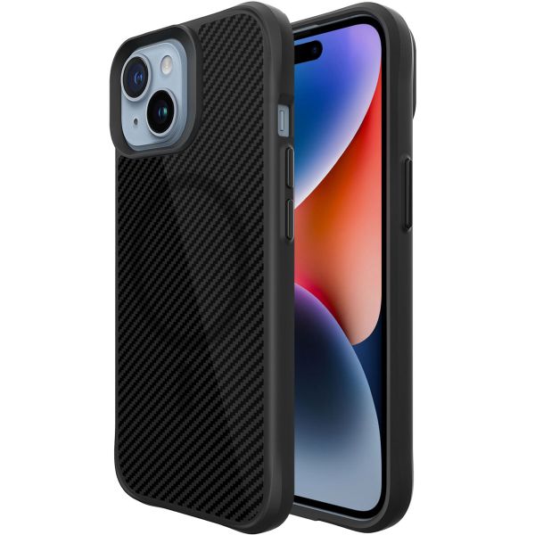 imoshion Rugged Hybrid Carbon Case avec MagSafe iPhone 15 Plus - Noir