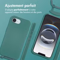 imoshion Coque arrière Color avec cordon amovible et MagSafe Apple iPhone 16e - Vert foncé