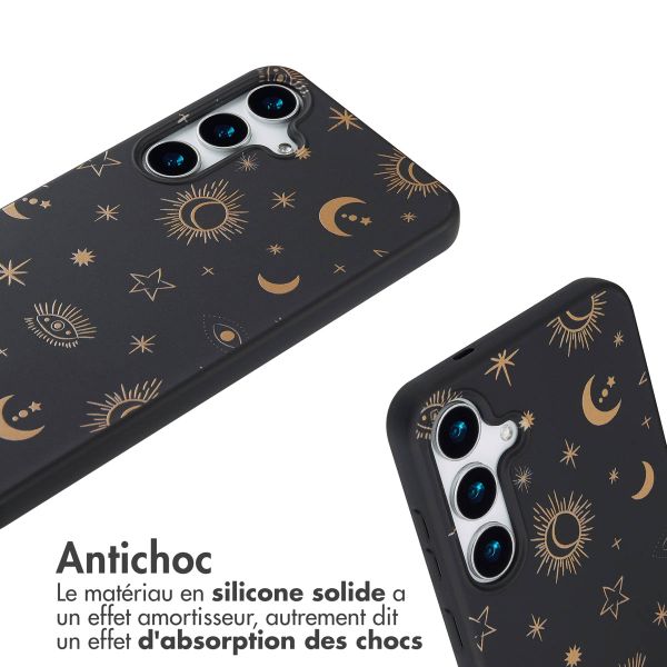 imoshion Coque design en silicone avec cordon Samsung Galaxy S25 Plus - Sky Black