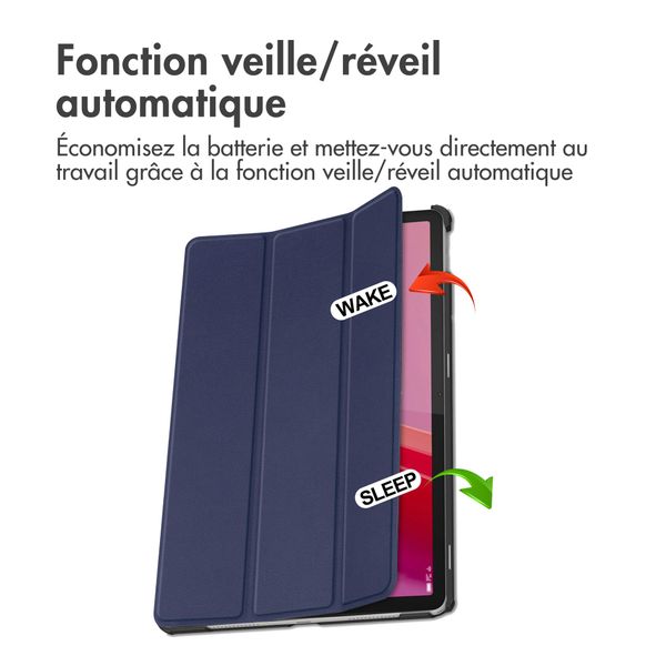 imoshion Coque tablette Trifold Lenovo Tab M11 - Bleu foncé