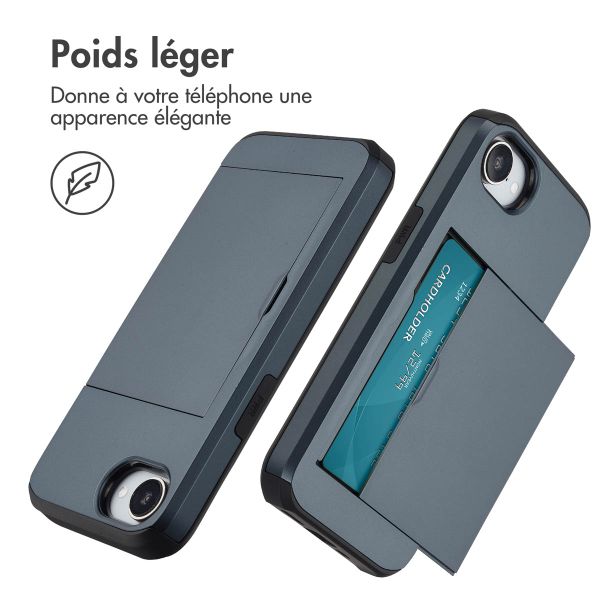 imoshion Coque arrière avec porte-cartes iPhone 16e - Bleu foncé