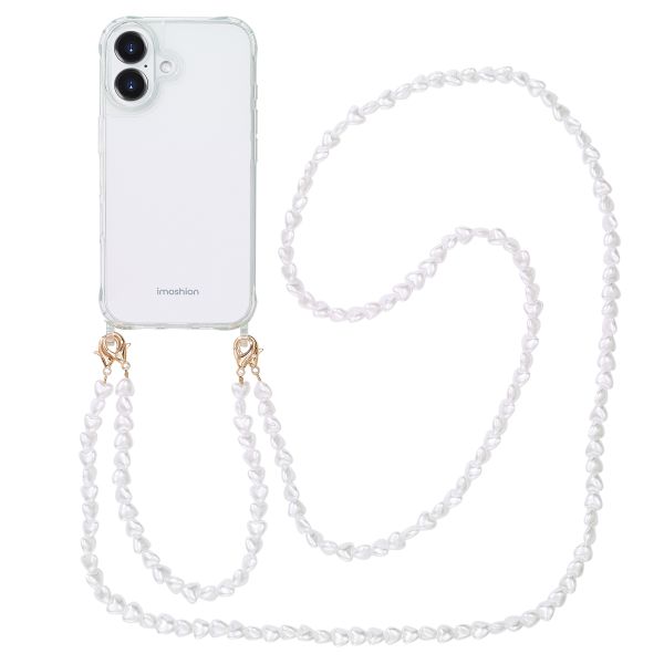 imoshion Coque avec dragonne + ﻿bracelet iPhone 16 - Perles cœurs