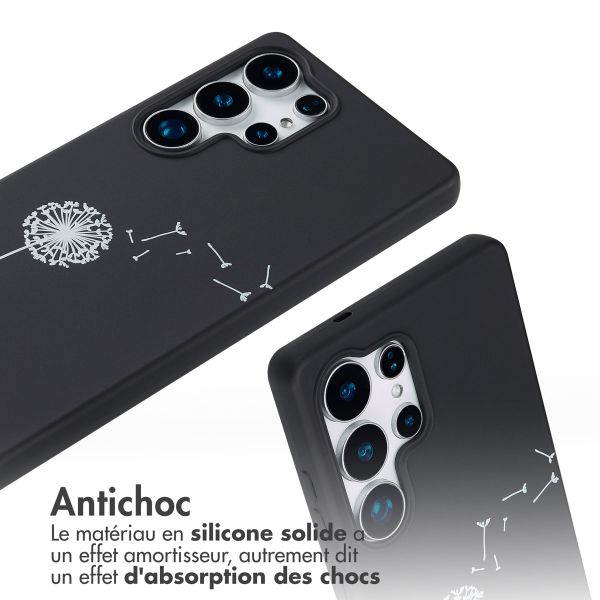 imoshion Coque design en silicone avec cordon Samsung Galaxy S25 Ultra - Dandelion Black