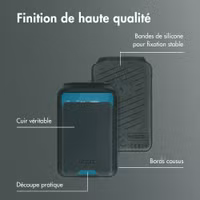 Accezz Portefeuille en cuir magnétique avec support - Compatible avec Apple Find My - Cedar Green