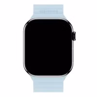 Holdit Bracelet en silicone magnétique Apple Watch Series 1 - 9 / SE (38/40/41 mm) | Series 10 / 11 (42 mm) - Mineral Blue / Grey