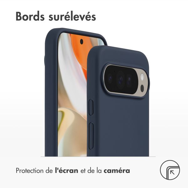 Accezz Coque Liquid Silicone Google Pixel 10 Pro XL - Bleu foncé