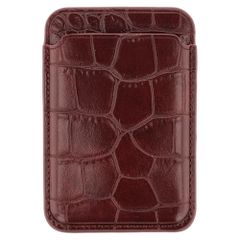 Selencia Porte-cartes Croco avec MagSafe - Burgundy