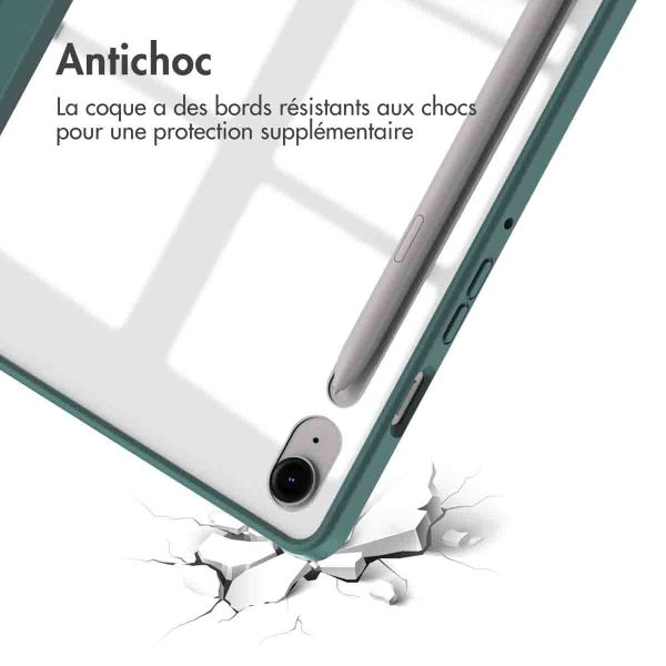 imoshion Coque tablette rigide Trifold Samsung Galaxy Tab S9 11.0 pouces / Tab S10 FE / S9 FE 10.9 pouces - Vert
