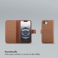 Selencia Étui portefeuille amovible Olyn avec MagSafe Apple iPhone 16e - Marron