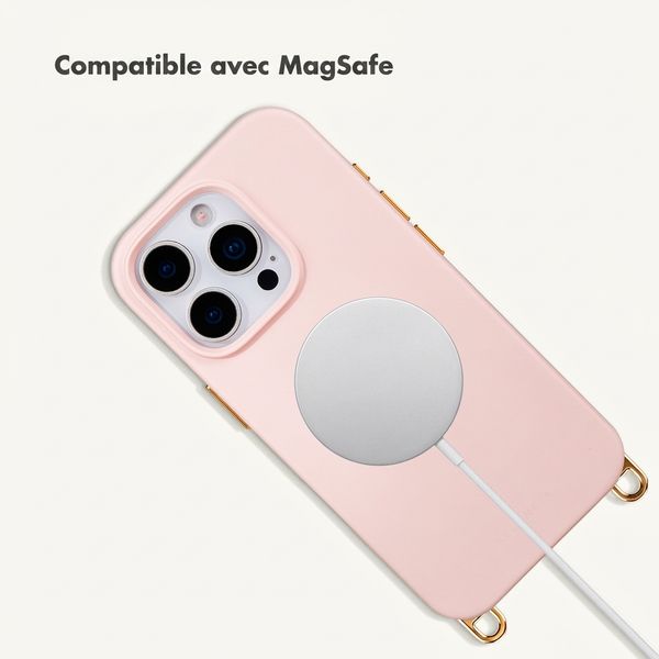 Selencia Coque arrière Rivièra avec MagSafe avec crochets amovibles Apple iPhone 16 Pro - Sorbet Pink