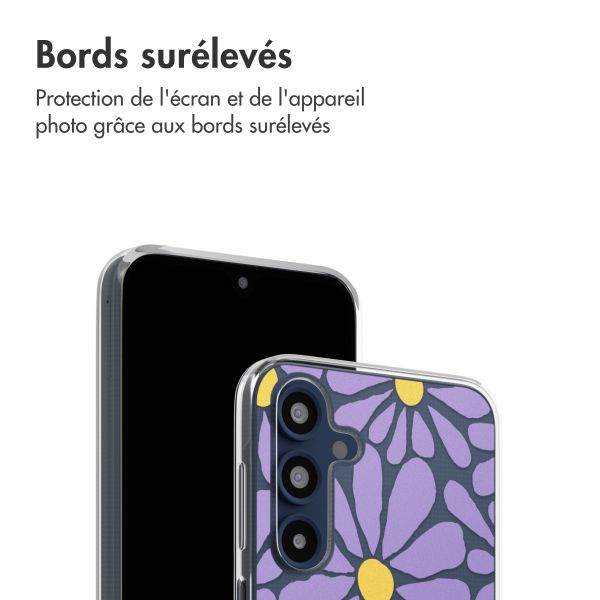 imoshion Coque design pour Samsung Galaxy A16 - Tropical Violet Flowers Connect