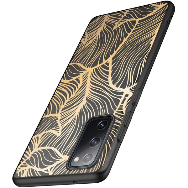 imoshion Coque Design Samsung Galaxy S20 FE - Feuilles / Noir