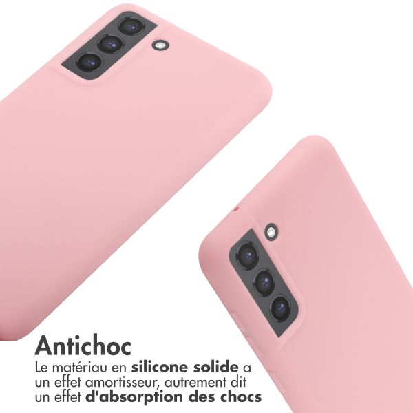 imoshion ﻿Coque en silicone avec cordon Samsung Galaxy S21 FE - Rose