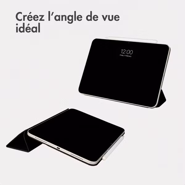 Accezz Coque tablette trifold en cuir Apple iPad Pro 13 (2025) M5 / (2024) M4 - Noir