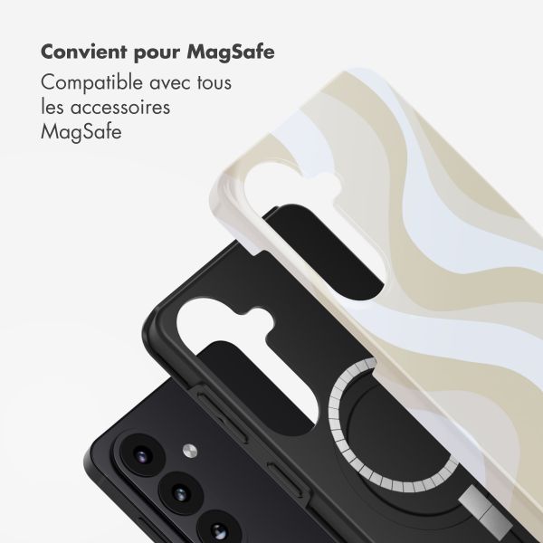 Selencia Coque arrière Vivid avec MagSafe Samsung Galaxy S26 - Desert Waves Beige