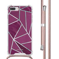 imoshion Coque Design avec cordon Apple iPhone 8 Plus / 7 Plus - Bordeaux Graphic