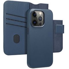 Accezz Étui de télephone portefeuille en cuir 2-en-1 avec MagSafe Apple iPhone 14 Pro - Nightfall Blue