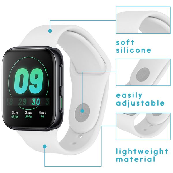 imoshion Bracelet silicone Oppo Watch 41 mm - Blanc