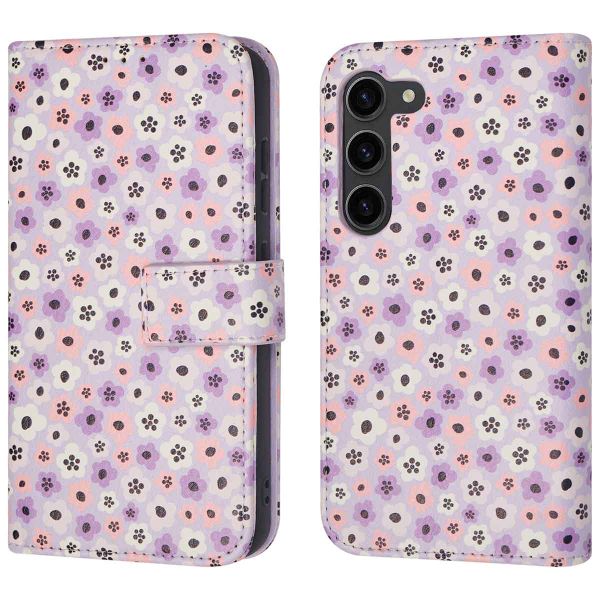 imoshion ﻿Étui de téléphone portefeuille Design Samsung Galaxy S23 - Purple Flowers