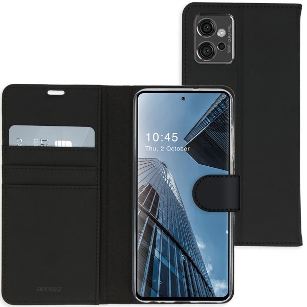 Accezz Étui de téléphone portefeuille Wallet Motorola Moto G32 - Noir