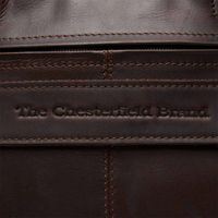 The Chesterfield Brand Sac ordinateur 17 pouces Ryan - Cuir véritable - Brun foncé