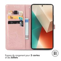 imoshion Etui de téléphone portefeuille Mandala Xiaomi Redmi Note 13 (5G) - Rose Dorée