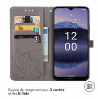 imoshion Etui de téléphone portefeuille Mandala Nokia G11 Plus - Gris