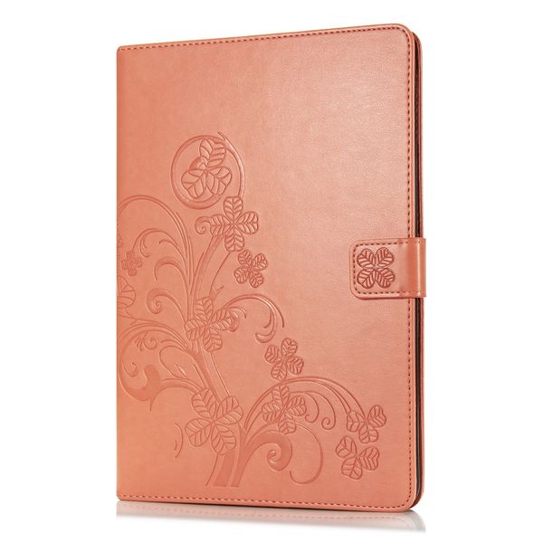 Coque Fleurs de Trèfle iPad 6 (2018) 9.7 pouces / iPad 5 (2017) 9.7 pouces - Orange