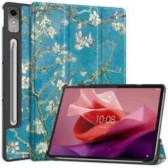 imoshion Coque tablette Design Trifold Lenovo Tab P12 - Green Plant
