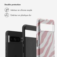 Selencia Coque arrière Vivid Tough Google Pixel 8 Pro - Colorful Zebra Old Pink