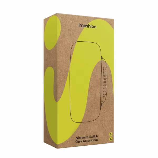 imoshion Etui Nintendo Switch 2 avec poche zippée - Etui Nintendo Switch 2 / Switch (OLED) avec poignée - Noir