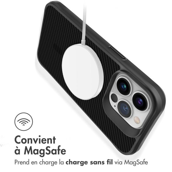imoshion Rugged Hybrid Carbon Case avec MagSafe Apple iPhone 13 Pro Max - Noir